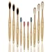 yuantongshun Bamboo Toothbrush,10 Pack Natural Biodegradable Bamboo Toothbrushes, BPA-Free Eco-Friendly Soft Bristles Charcoal Toothbrushes (Family Color)