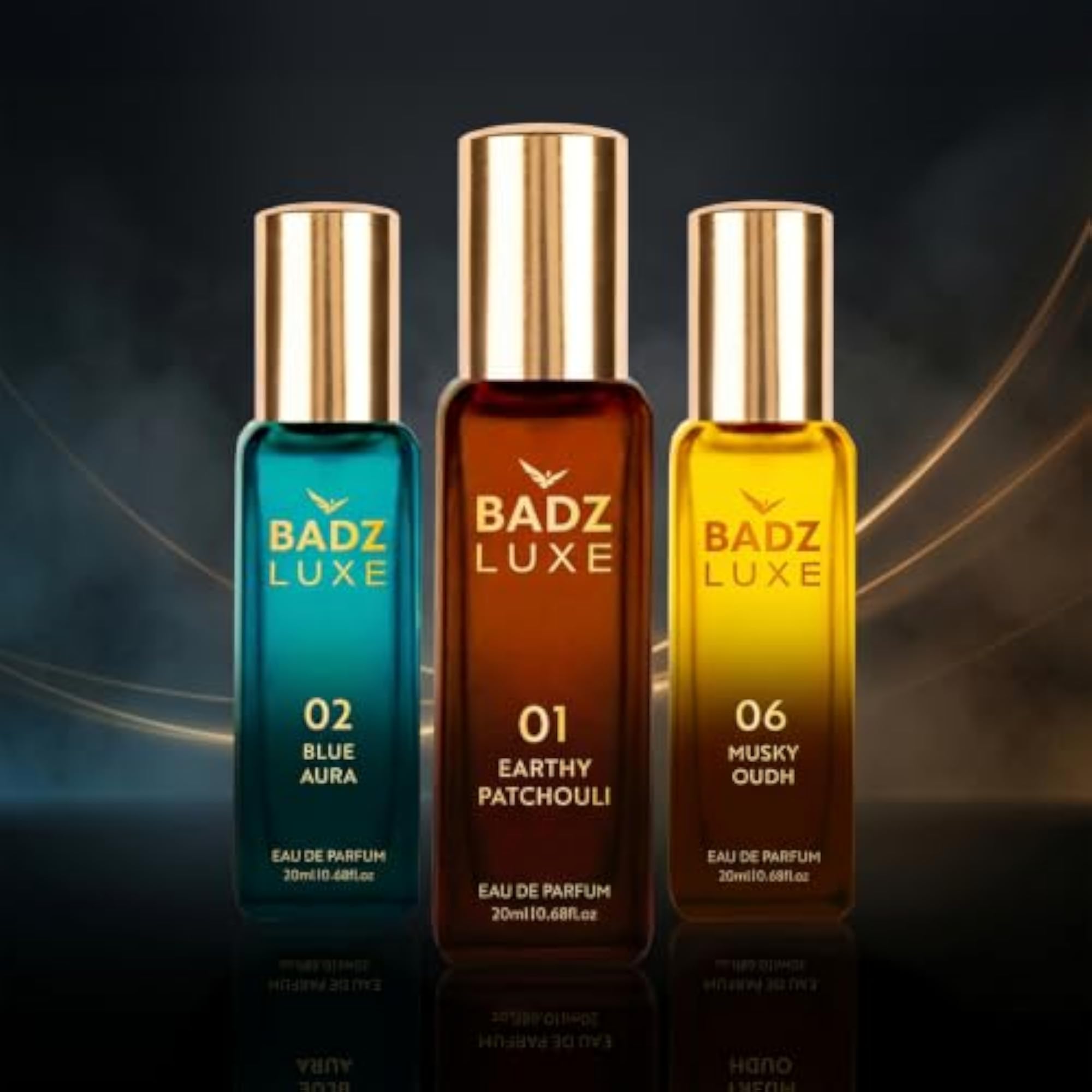 LUXE Eau De Parfum Gift Set for Men, 3 x 20ml