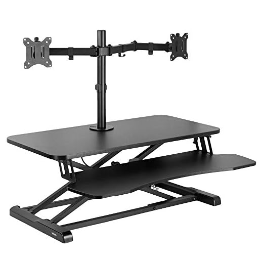 VIVO Desk Converter with Dual Monitor Mount