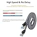 Cat 7 Ethernet Cable 10ft - Flat Design, Easy Install, Nylon Braided, More Durable High Speed Internet Cable Network Cord Shielded LAN Cables for Computers, Routers, Switches, and Gaming Consoles