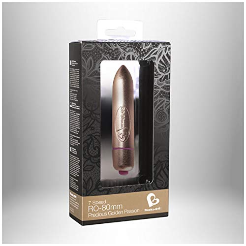 Rocks Off 80Mm 7 Speed Bullet, Gold #TOP1