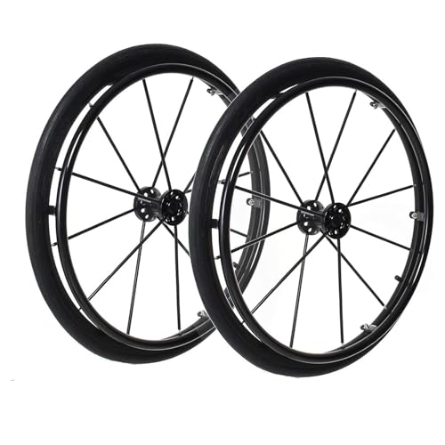 24×1 Sports Wheelchair Rear Wheels, Rear Wheels Replacement Parts With Bearings And Hand Wheel, Quick Release Pneumatic Tires, 1/2