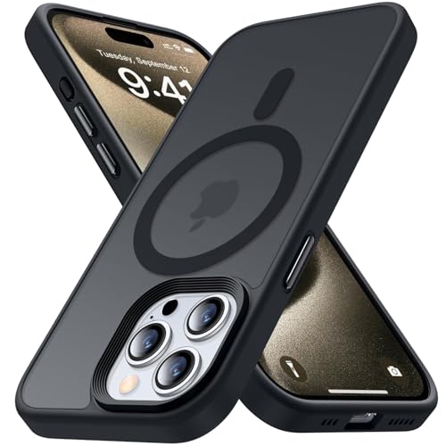 Coque iPhone 17 Pro magnétique anti-choc translucide mate noir