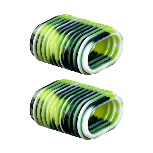 Tomotato 2pcs Fishing Reel Handle Grip Cover Non Slip Baitcaster Knob Sleeve for Casting or Spin Reels (Green)