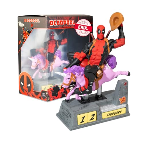 Calendario perpetuo sobremesa Marvel Deadpool -Figura como Decoración habitación | Calendario sobremesa Marvel : Regalos Merchandising Oficial