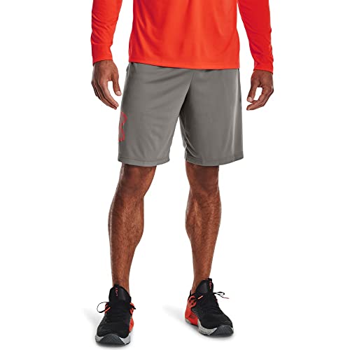 Image of Under Armour Men's Tech Graphic 10 inch Shorts, Concrete (066) /Phoenix Fire, 3X-Large