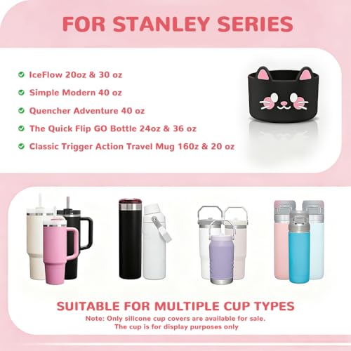 Image of HASTHIP Silicone Boot for Stanley, Compatible with Quencher H2.0 & IceFlow Flip Tumblers, Boot Bottom Holder, Anti-Slip Cup Bottom Sleeve Protective (Cup NOT Included)