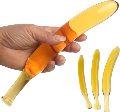 HCUDFN Consolador de cristal SM con bola anal de cristal de 4 cm y cadena de metal, consolador doble de cristal, tapón anal, masturbadores, juguetes sexuales for hombres y mujeres.(M)