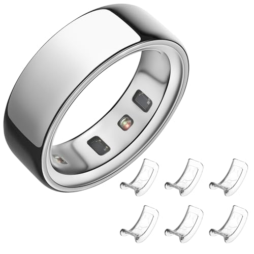 SZJCLTD Invisible Sizer for Oura Ring Gen4/Gen3/Samsung Galaxy/Ultra Human Ring Soft TPU Size Adjuster Compatible with OuraRing Reusable Adhesive Spacer for Loose Rings 6 Pack (Clear M)
