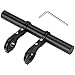 Extension de Guidon de Vélo, 20cm Multifonction Double Extension pour guidon de VTT, Alliage d’Aluminium Guidon de Vélo Extenseur Lampe Support Téléphone Extension Accessoires de vélo avec Tournevis