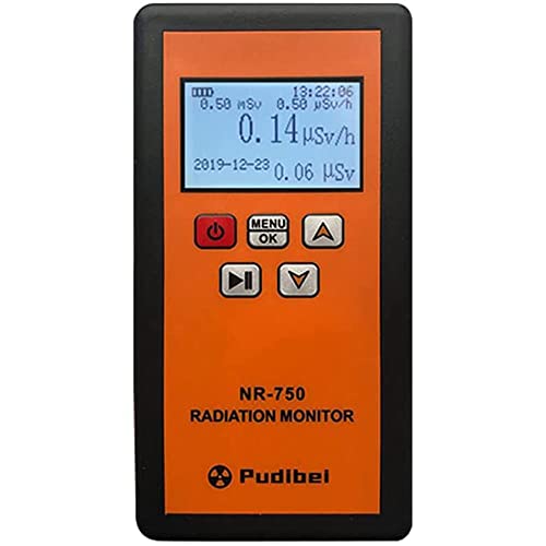 Detector de radiación Nuklear Contador Geiger multifuncional y portátil 0.01 μT ~ 999.99 μT Detector de radiación de dosímetro profesional, medición de actividad de radio Detección de rayos X Cover