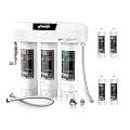 Frizzlife SK99-NEW Direct Connect Under Sink Water Filter System, with M3005 Replacement Filter Set (4 Pack)