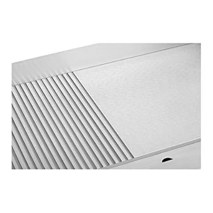 Royal Catering RCG 75G Elektrogrill Tischgrill Grillplatte Gastrogrill Edelstahl (2 x 3200 W, Geriffelt, Glatt, Spritzschutz, Ablaufvorrichtung, bis 300 °C, 75 x 52 x 28 cm) – Bild 6
