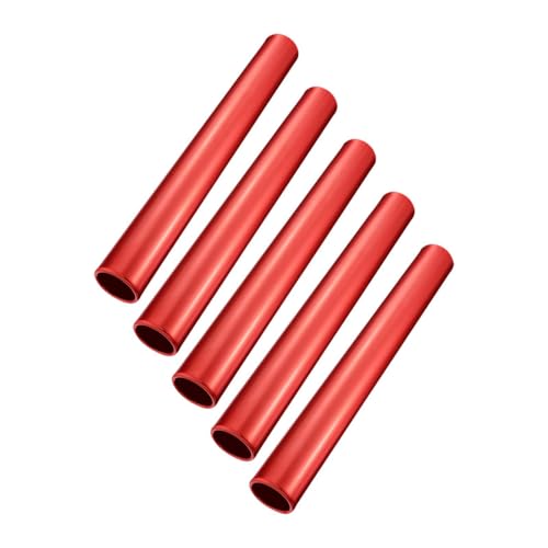 kowaku 5Pcs Track Field Relay Batons Running Race Sticks Reusable Nonslip 29cm Supplies Athletics Batons Training Tools for Practice, Red