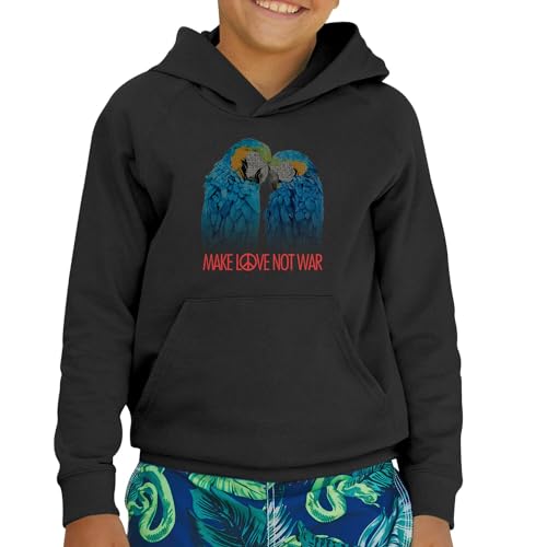 Perroquet collage vintage sweat à capuche haut de gamme enfant
