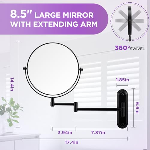 Espejo de Maquillaje de Pared 15X de 8.5 Pulgadas miniatura 3