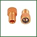Motoforti Orange French to American Bike Valve Adapter Inflate Tire Using Standard Pump Air Compressor 4pcs Long-Lasting