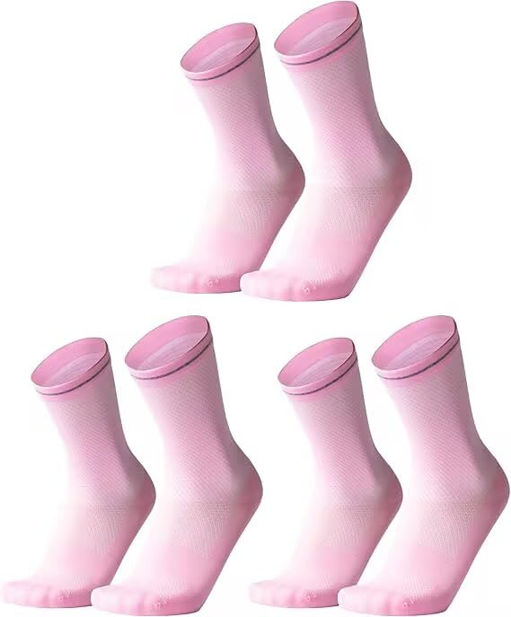 Image of INBIKE 3 Pairs Cycling Socks Women Breathable Athletic Bike Socks for Running Mountain Biking Riding