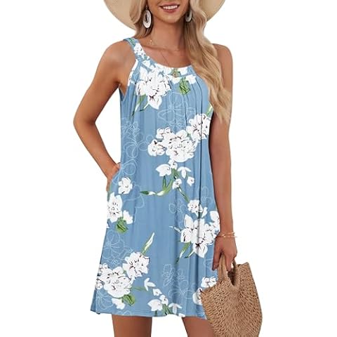 AUSELILY Women's Casual Beach Cover-Up Dress Cover