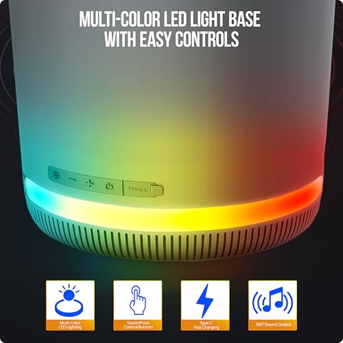 Caneca de Basura con Bocina Bluetooth y Luz LED 9.8 L miniatura 4