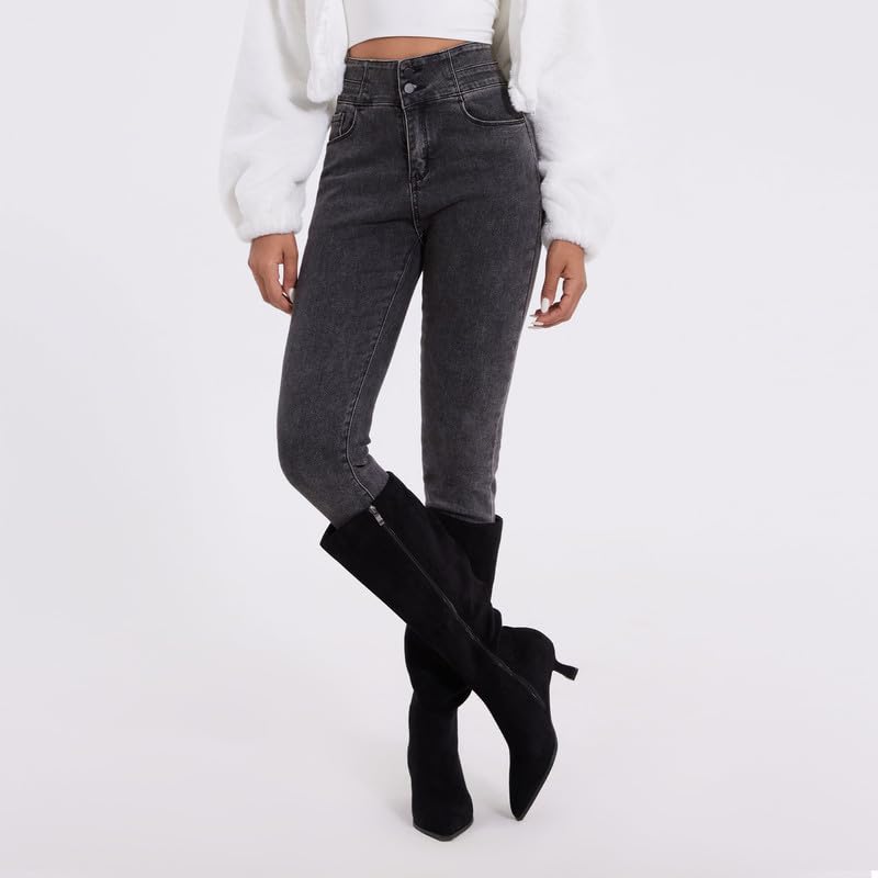 Image of Modatope Knee High Boots for Women Kitten Heel Boots
