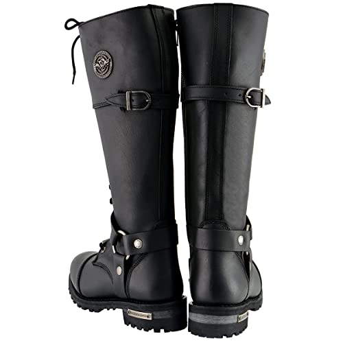 Image of Milwaukee Leather Women's Premium Leather Motorcycle Harness Boots Collection MBL - 6.5