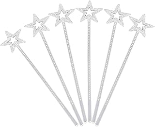 Gogogmee Varinha De Bruxa 6 Pçs Varinha De Fada Varinhas De Fada Adereços Acessórios De Do Diabo Para Bastões De Fada Estrela Varinha De Jogo De Princesa Varinha De