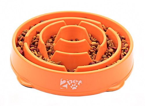 Slow Feed Dog Bowl Slowly Bowly By 2Pet. Fun Interactive Dog Dish For Fast Eaters. Prevent Bloating. Fun To Use Dog Bowl. Cat Feeder Friendly. [Skid Protection Upgraded] #TOP2