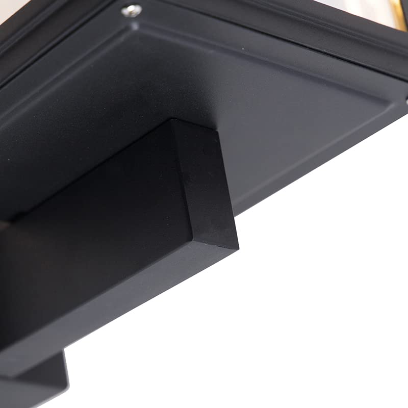 Qazqa Industrie außen Wandleuchte, Außenlampe, Wandlampe für den Garten - Sutton - Schwarz, max. 100W, Geeignet für LED, 17cm, IP44, Würfel