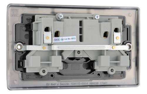 Pack of 5 x BG Nexus NBN22B Twin Switch Sockets Black Nickel 13A, 5 Count (Pack of 1) - Image 3