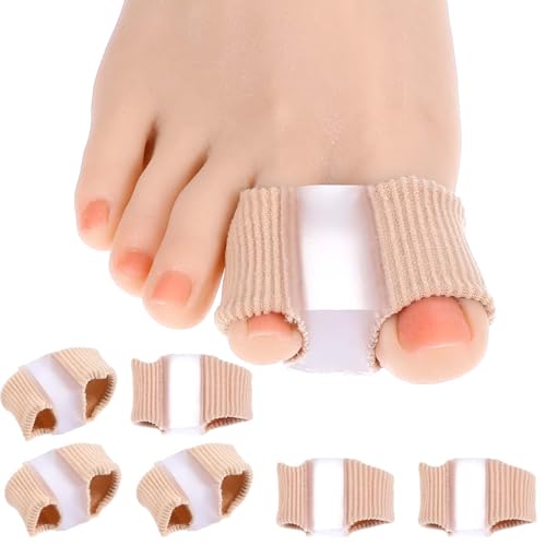 Image of LLOUSSAK 6Pcs Gel Bunion Corrector for Women Big Toe Straightener, Elastic Fabric Toe Spacers Corrector for Women Overlapping Toes, Breathable Hammer Toes Spacers for Men Bunion Foot Pain Relie
