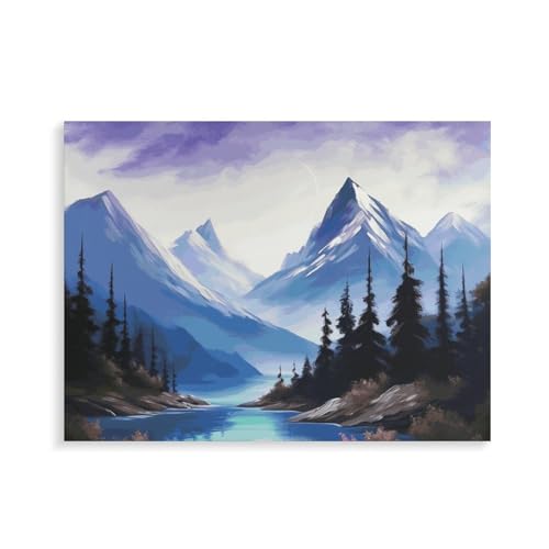 Kit peinture par numéros encadrés 30x40 cm pour adultes débutants