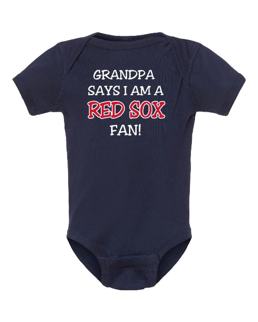 Curiositees Red Sox Dad/Grandpa/Uncle Says I am a Fan Cute Baby Bodysuit Romper Outfit