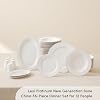 Karaca Lexi Platin Service De Table 56 Pièces - Vaisselle Porcelaine Élégante Bord Platine Pour 12 Personnes