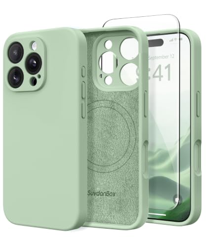 Image of Magnetic for iPhone 16 Pro Case Silicone Light Cyan