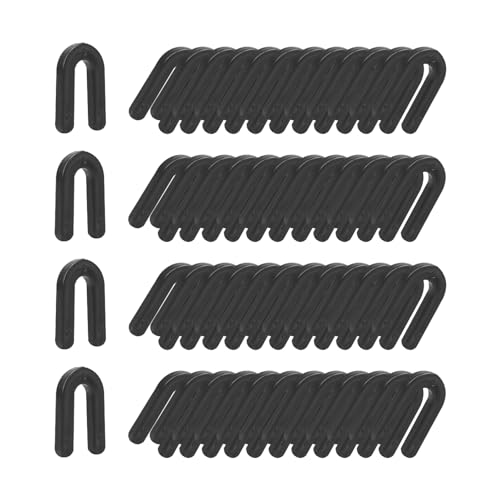 Image of 200PCS Plastic Shims, Horseshoe Shims, U Shaped Tile Spacers | Plastic Shims for Leveling, Black 1 /4 inch