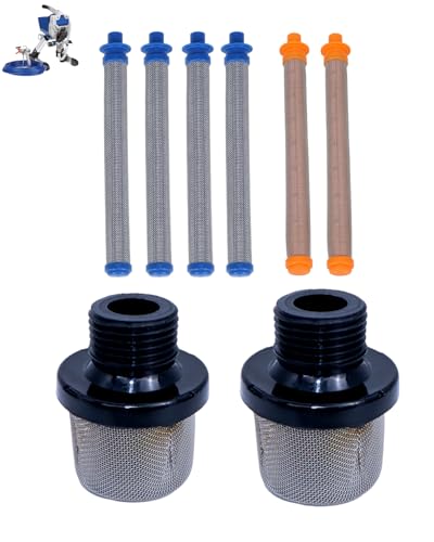 (2+4+2) Packs Airless Spray Filter Set –288716 Pump Inlet Strainer, 288749 60 Mesh, 288750 100 Mesh Gun Filters – Compatible with graco Magnum X5 X7 LTS15 LTS17 ProX7 ProX9 SG2 SG3
