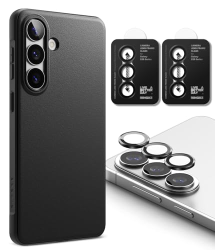 Coque Samsung S26 Plus Ringke Onyx Black avec vitre protecteur objectif en TPU