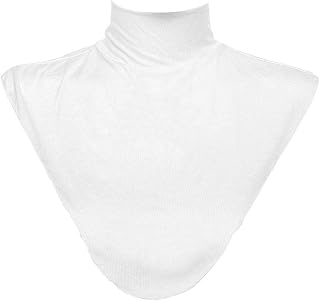 LYLA Women Modal Faux Turtleneck Half Top Dickey Collar Muslin Hijab Neck Cover White Price In India