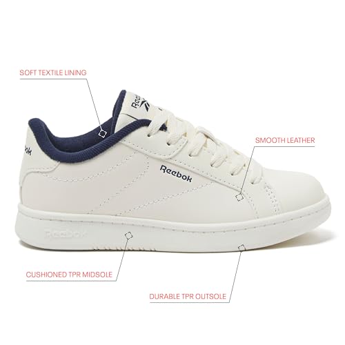 Reebok Shadoray Classic Kids Shoes, Boys and Girls Sneakers Size 11 to 7, Chalk/Vector Navy, 3 by Reebok - Used condition - Image 2