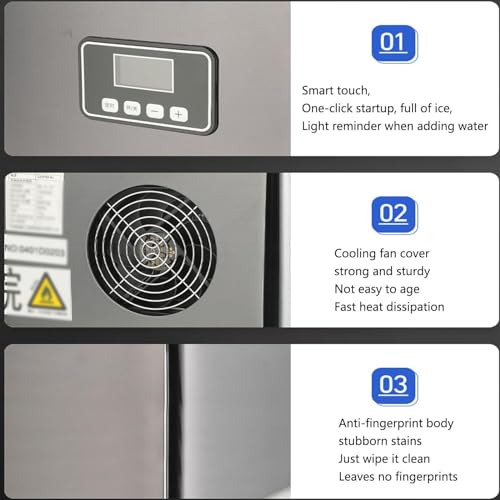 Machine à glaçons design avec réservoir 2.2L et affichage DEL haute précision - 4