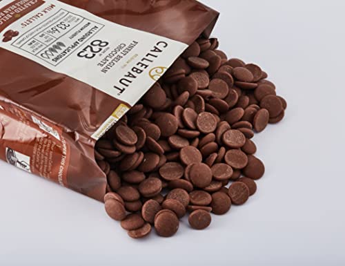 Image of Callebaut 823 Milk Chocolate Callets - 400 g | Belgian Chocolate | 33.6% Cocoa (Pack of 3)
