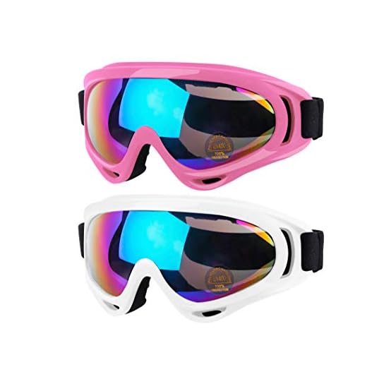 Anni Coco Ski Goggles, Snowboard Goggles for Men Women & Youth, Kids, Boys & Girls, Snow Goggle Winter Skiing Sport Goggles with Helmet Anti Fog Protection, Anti-Glare Lenses, Wind Resistance, 2 Pack