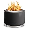 Solo Stove Yukon 2.0 + Stand, 27 Inch Smokeless Fire Pit – Portable Stainless Steel Outdoor Fireplace - 360° Airflow Technology and Removable Ash Pan – Ideal for 6 or More People, 43.9lbs, Ash