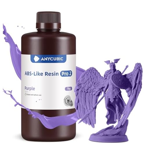 ANYCUBIC 3D Printer Resin, ABS-Like Resin Pro 2 with Enhanced Strength and Toughness, Performance far Superior to ABS-Like Resin, Low Odor, Wide Compatible for All Resin 3D Printers (Purple, 1kg)