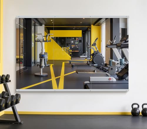 InfiniGlass Home Gym Mirror - 48x24 Inch, 3PCS Frameless Tempered