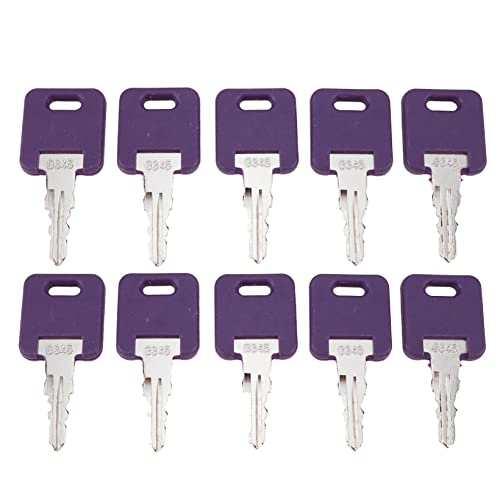 Image of DVPARTS 10X RV Camper Keys Key #345 G345 013-690345 Compatible with Global Link RV Trailer Camper Keys Purple