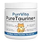 PurrVita Taurine Supplements for Cats, Pure Taurine Powder for Cats, Supports Feline Heart, Digestive & Eye, Tasteless Water-Soluble, 200g (1)