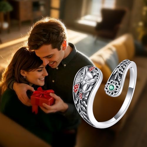 Bague grenouille en argent sterling : bijou ajustable original