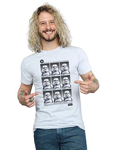 Absolute Cult Star Wars Men's Stormtrooper Yearbook T-Shirt Sport Grey XX-Large